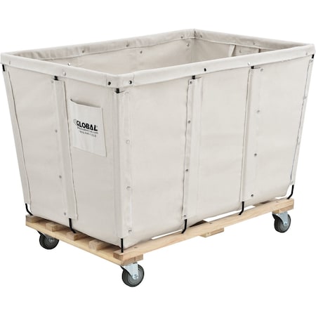 Global Industrial 20 Bushel, Canvas Basket Bulk Truck, Unassembled, 48L x 32W x 36H 800359